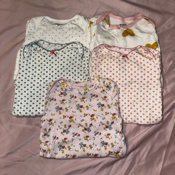 Carter's 5-Pack Assorted Long Sleeve Onesies - Picture 1 of 12
